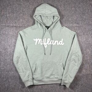 Mifland Script Hoodie Sweatshirt Men's Large 2022 Light Green Cotton